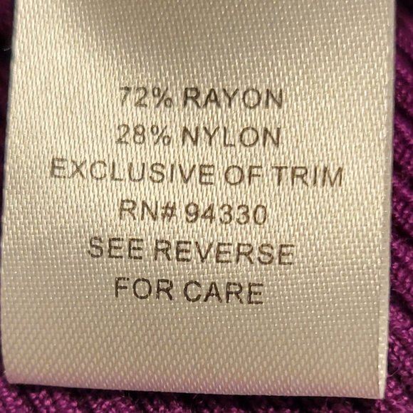 Takeout magenta with black lace button crop cardigan sweater Sz: S - Picture 6 of 7